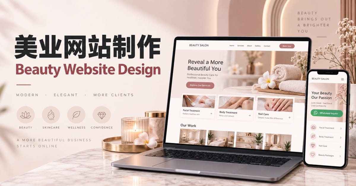 Beauty website design social preview