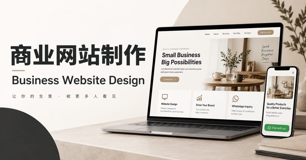 Business website design social preview