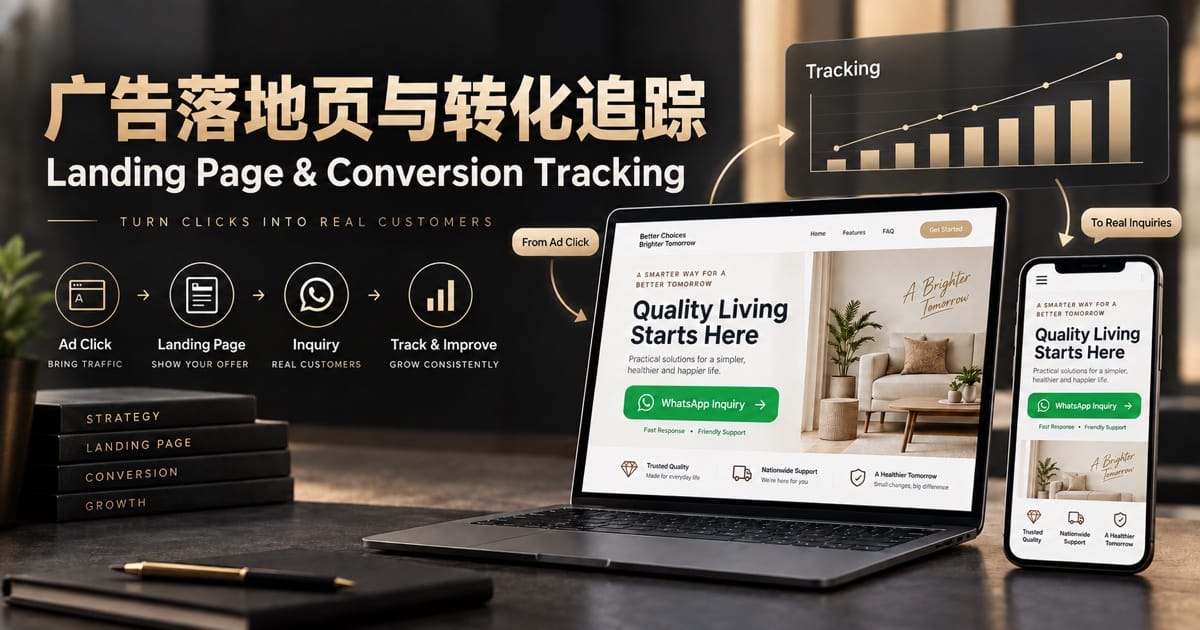 Landing page conversion tracking social preview