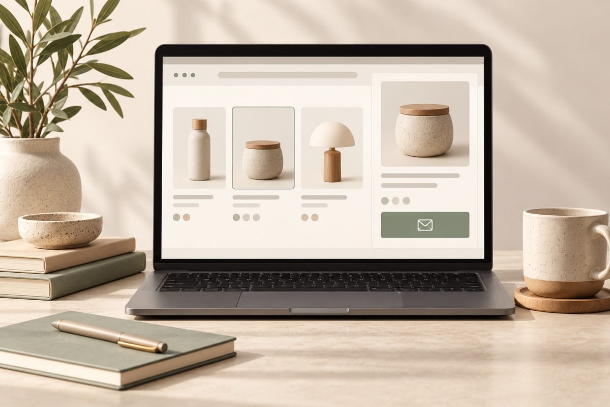 Illustration: browse product details, then send an enquiry.